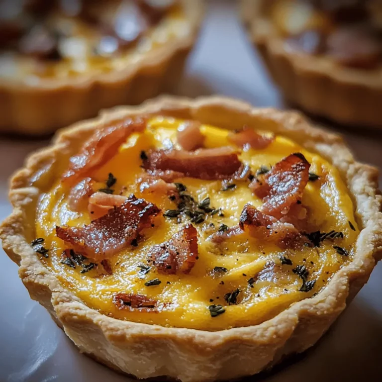 Mini Quiche Lorraine (with Turkey Bacon)