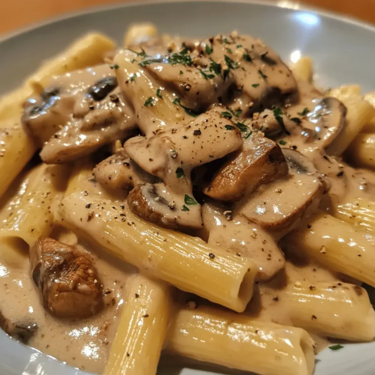 Pasta with a Creamy Walnut and Mushroom Sauce