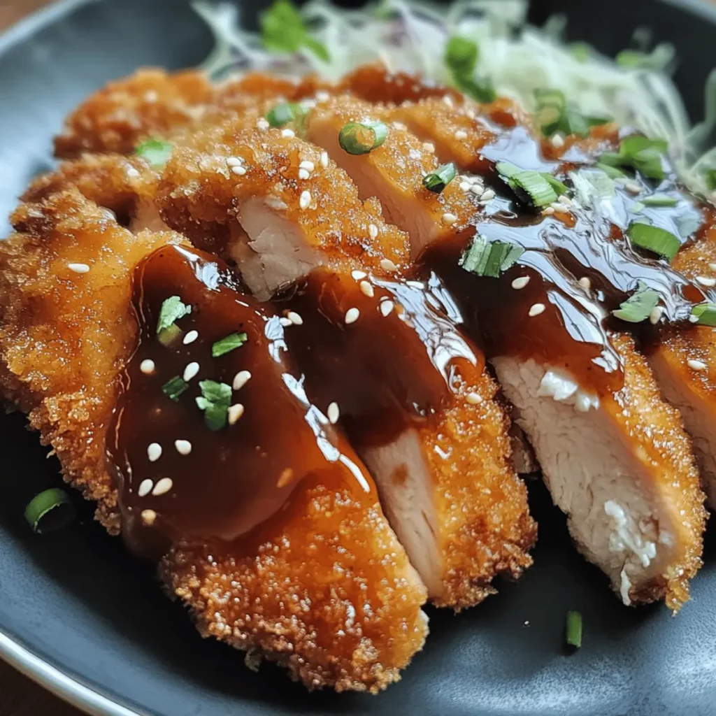 Japanese Chicken Katsu with Tonkatsu Sauce