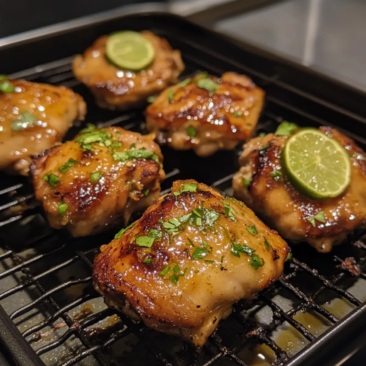 Air Fryer Honey-Lime Chicken Thighs