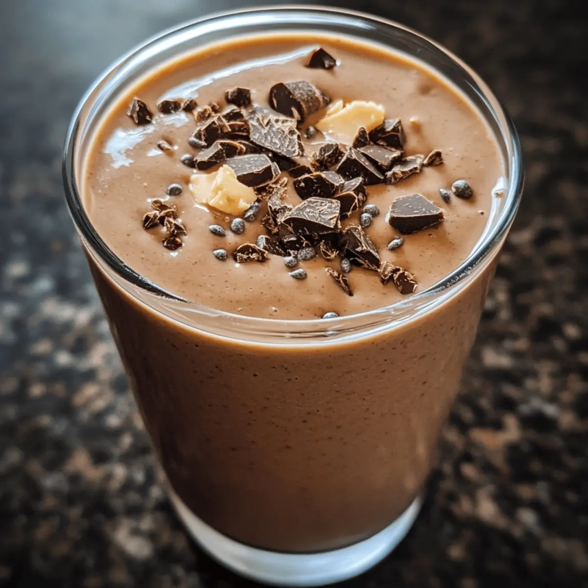 Chocolate Peanut Butter Protein Smoothie