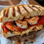 Bay Shrimp and Roasted Red Pepper Panini