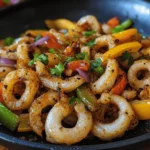 Quick Sizzling Calamari with Peppers and Onions