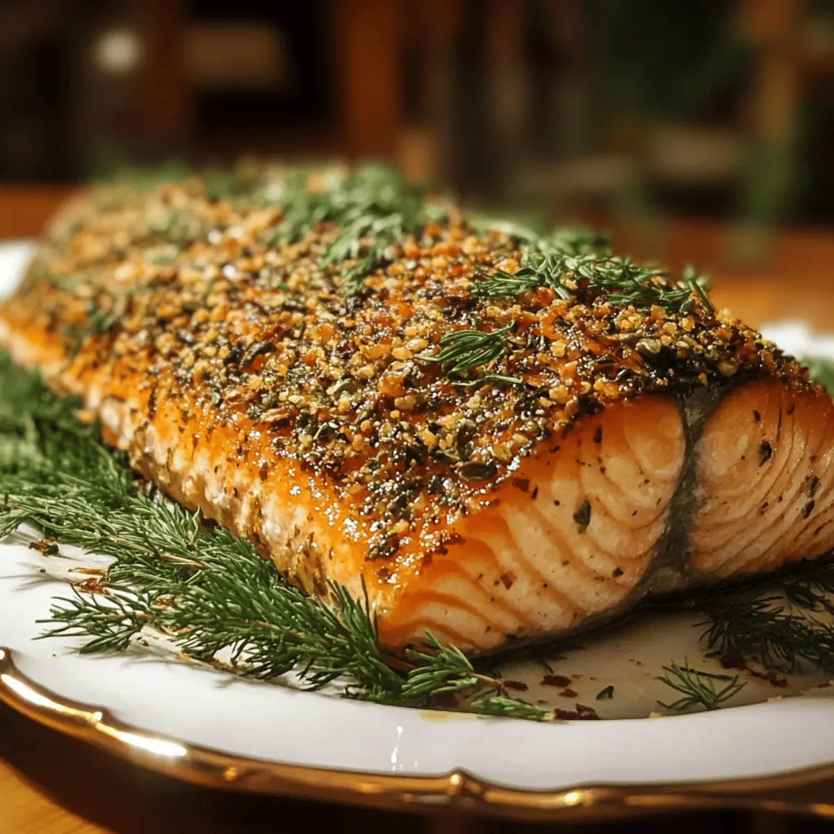 Holiday Herb-Crusted Salmon Roast