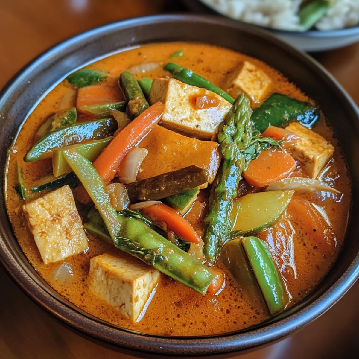 Spicy Thai Red Curry with Vegetables & Tofu