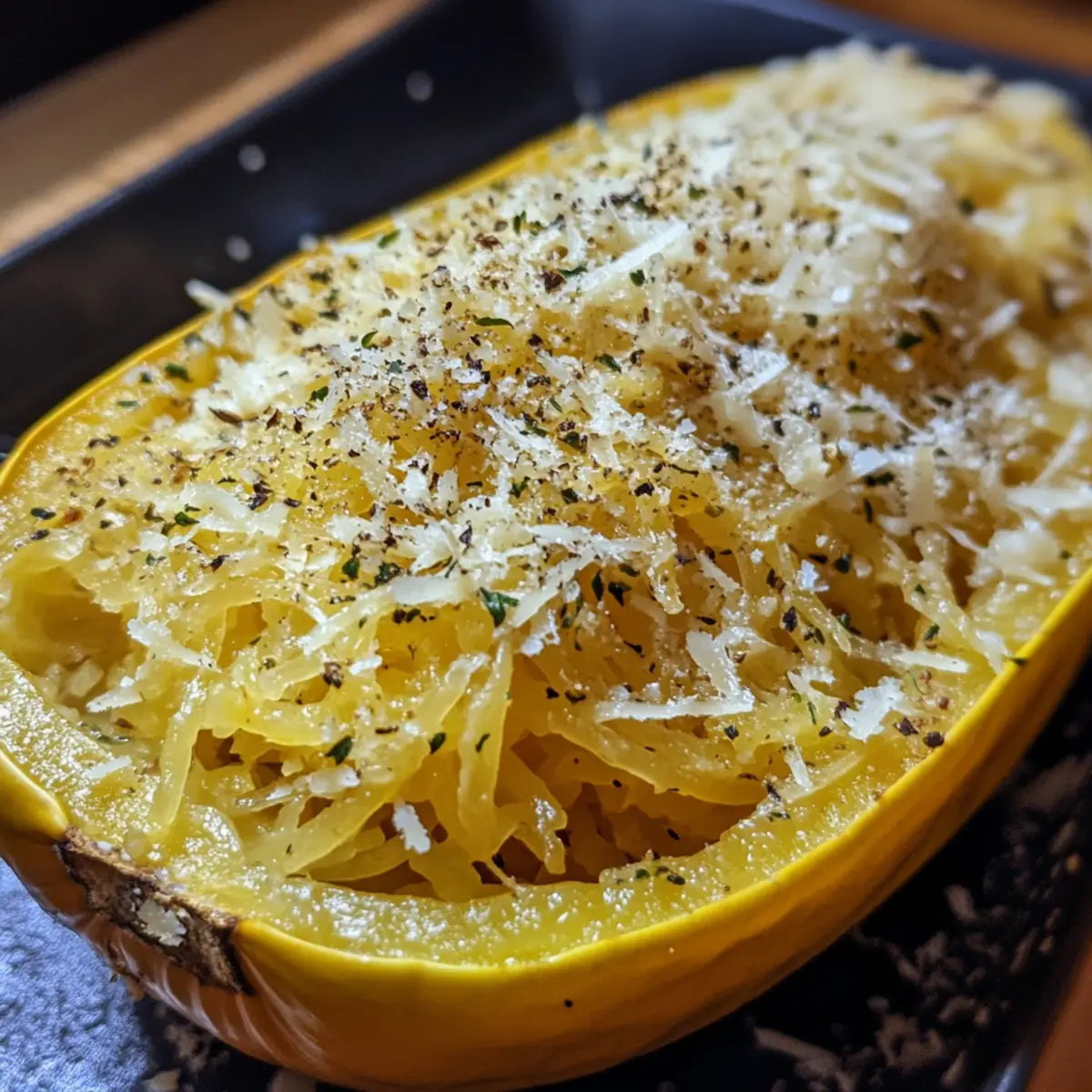 Garlic Parmesan Spaghetti Squash