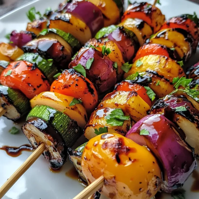 Vegetable Kabobs with Balsamic Glaze