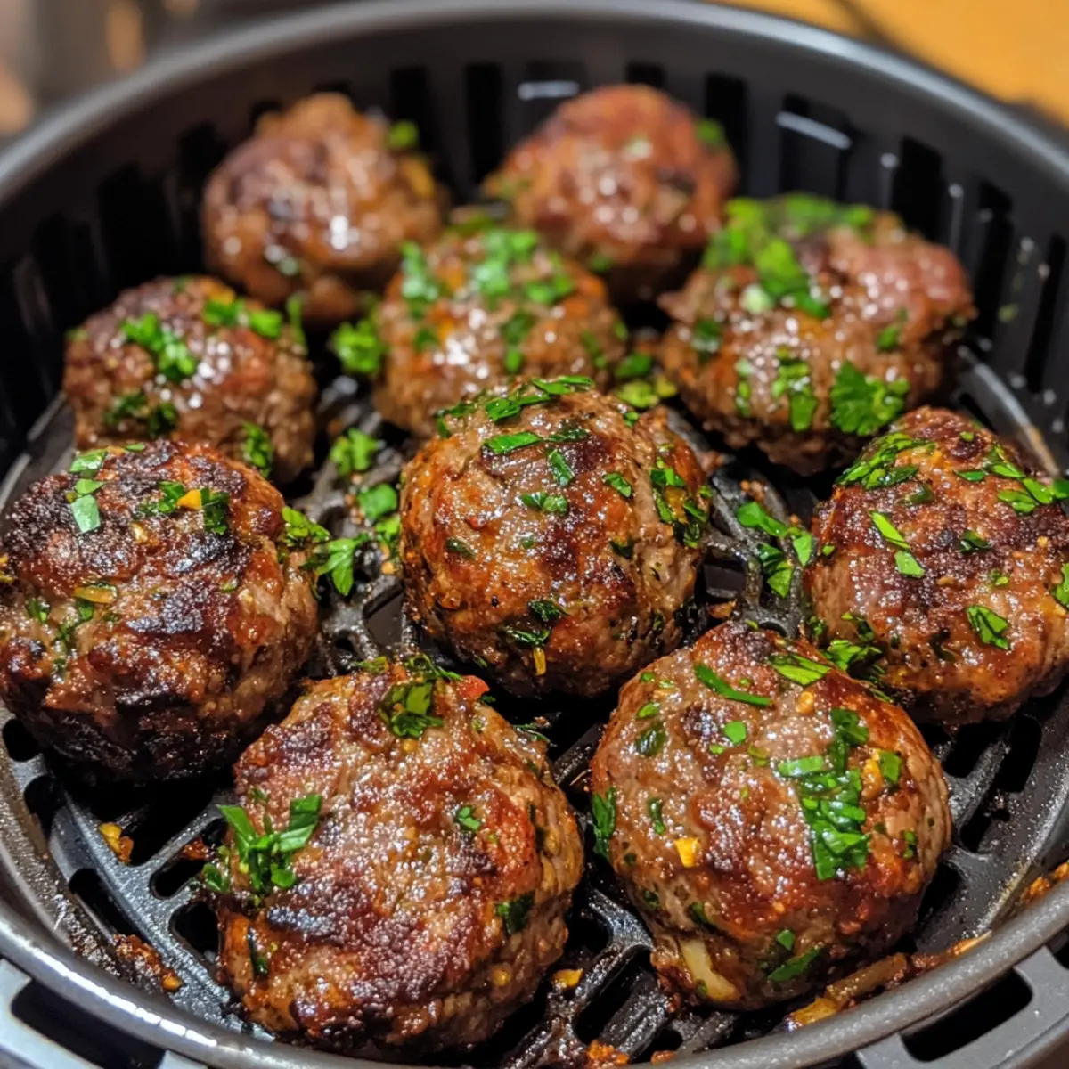 Air Fryer Greek Lamb Meatballs