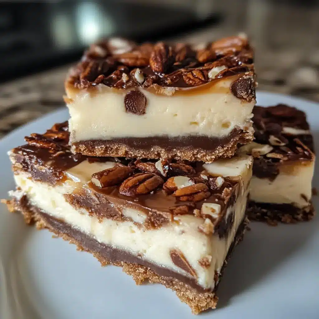 Turtle Cheesecake Bars