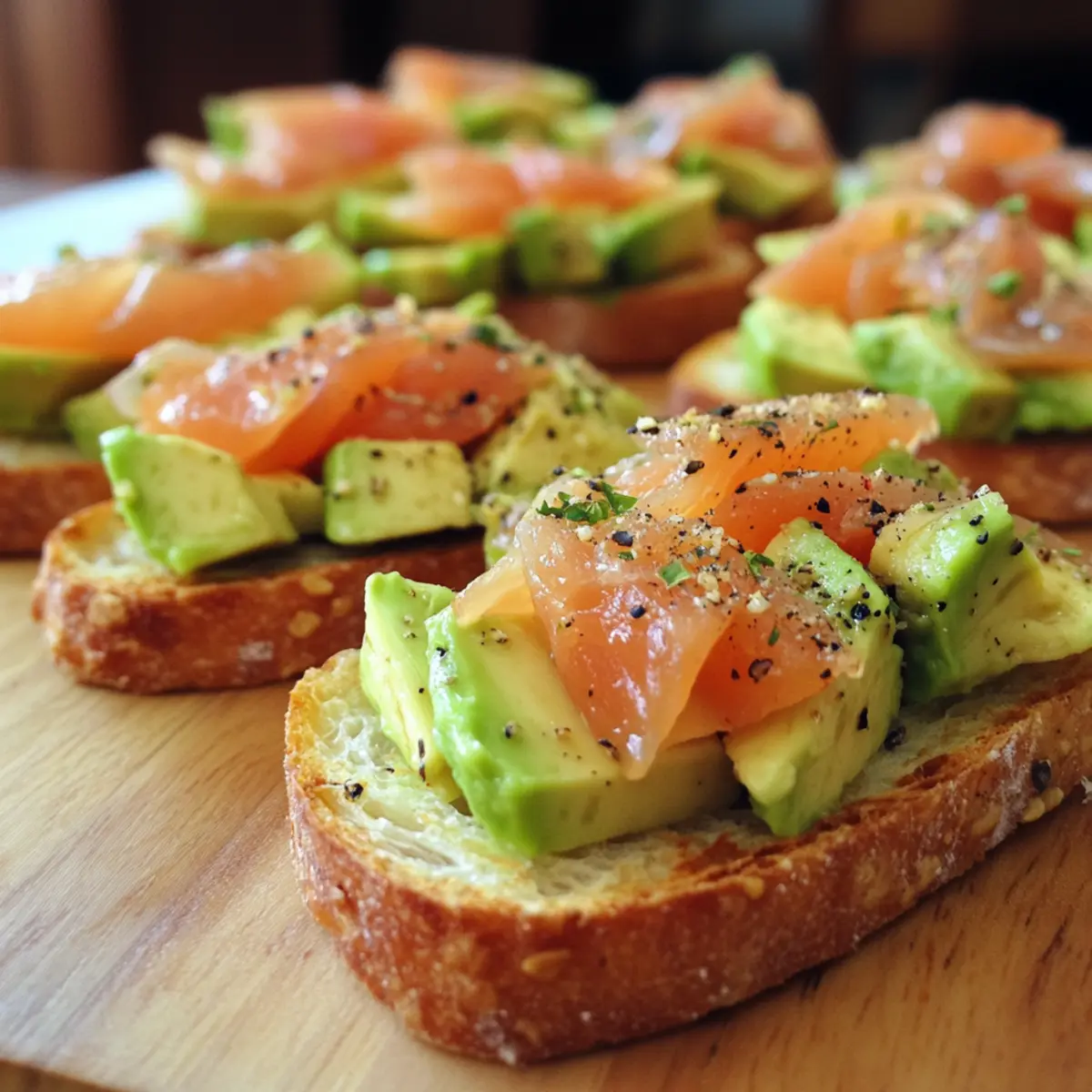 Smoked Trout & Avocado Crostini