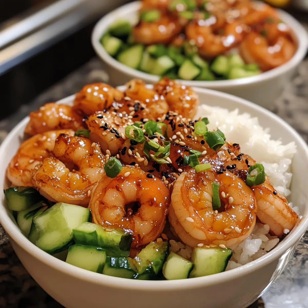 Sesame Ginger Shrimp Bowls