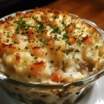 Seafood Shepherd's Pie with a Potato Crust