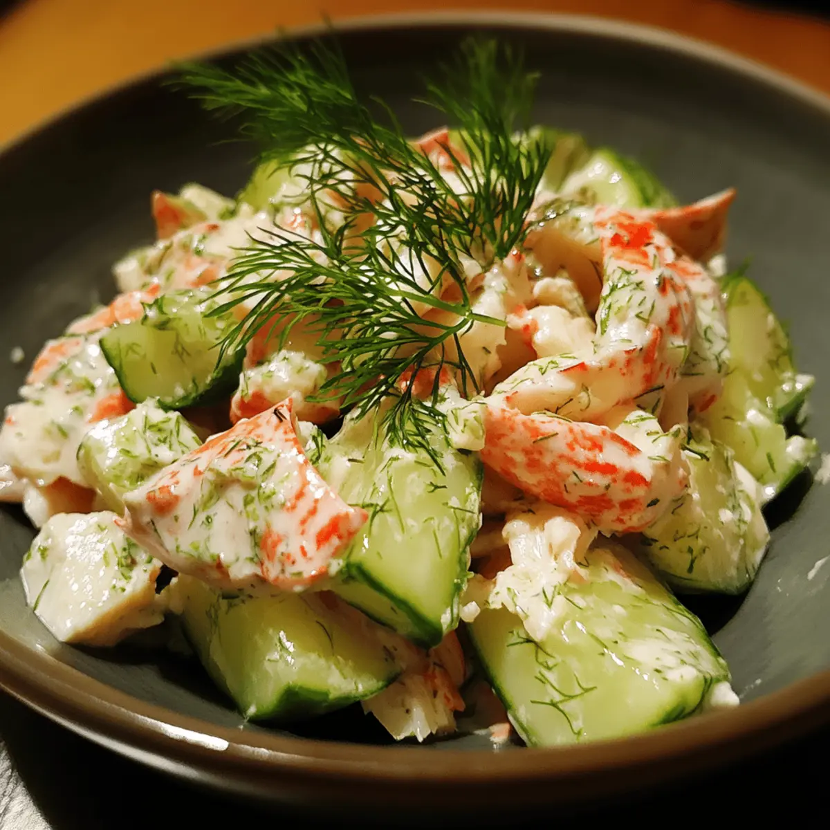Chilled Crab and Cucumber Dill Salad