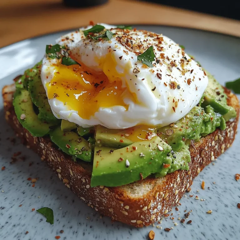 Avocado Toast with Poached Egg & Chili Flakes