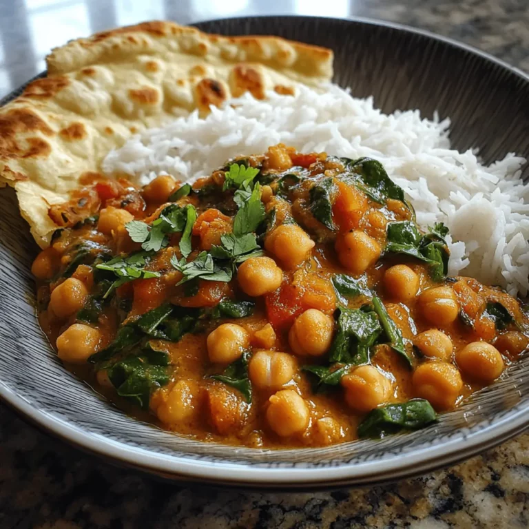 Chickpea and Spinach Curry