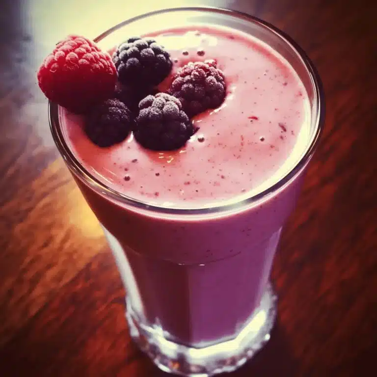 Berry Antioxidant Smoothie (Mixed Berries, Greek Yogurt, Almond Milk)