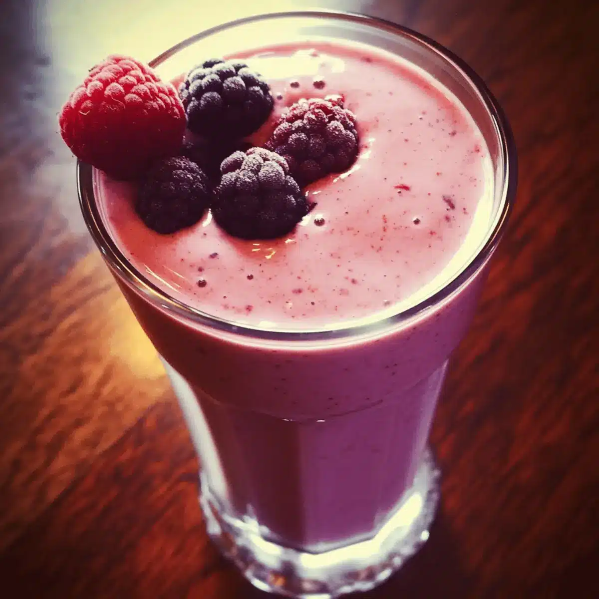 Berry Antioxidant Smoothie (Mixed Berries, Greek Yogurt, Almond Milk)
