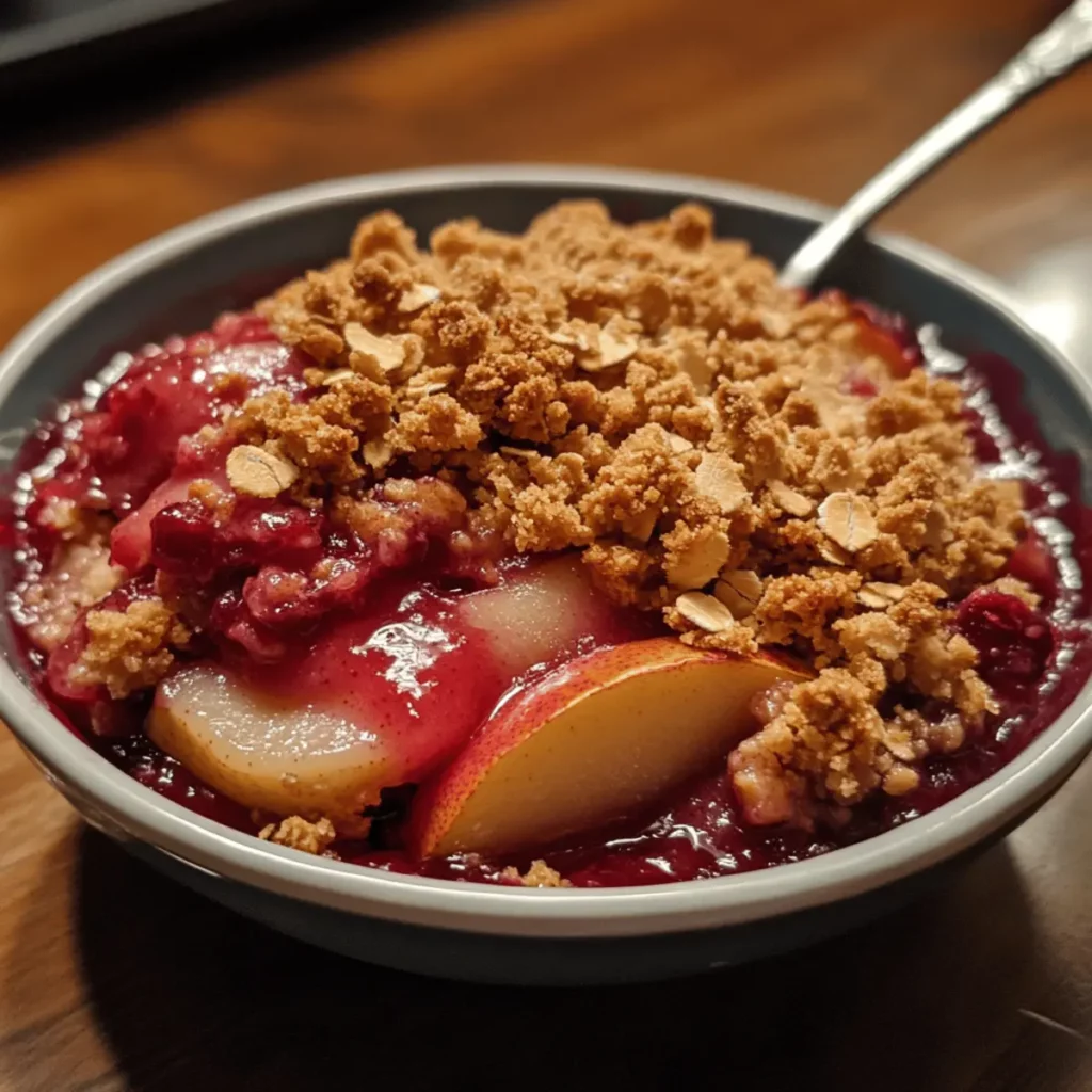 Cranberry Pear Crisp with Oat Crumble