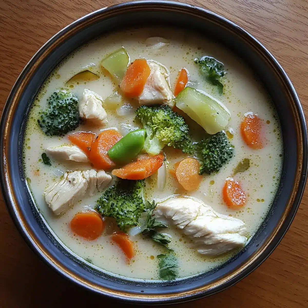 Thai Coconut Chicken & Veg Soup
