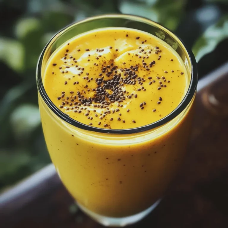 Tropical Turmeric Anti-Inflammatory Smoothie (Mango, Turmeric, Coconut Milk)