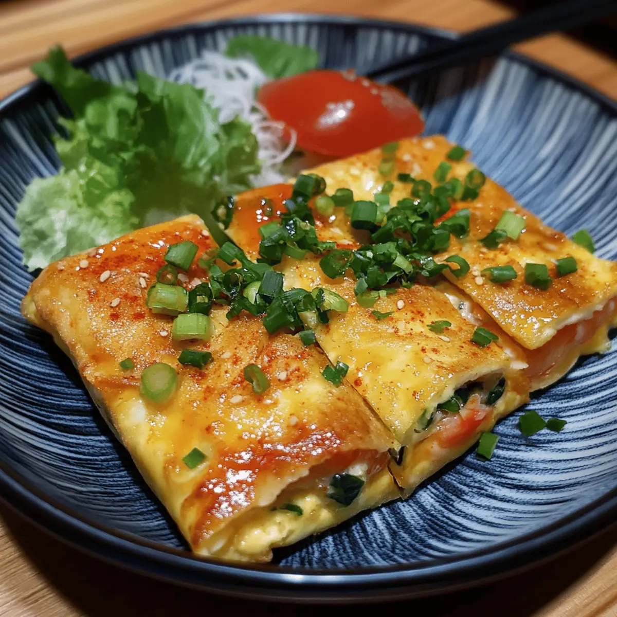 Japanese-Style Seafood Omelet (Tamagoyaki)