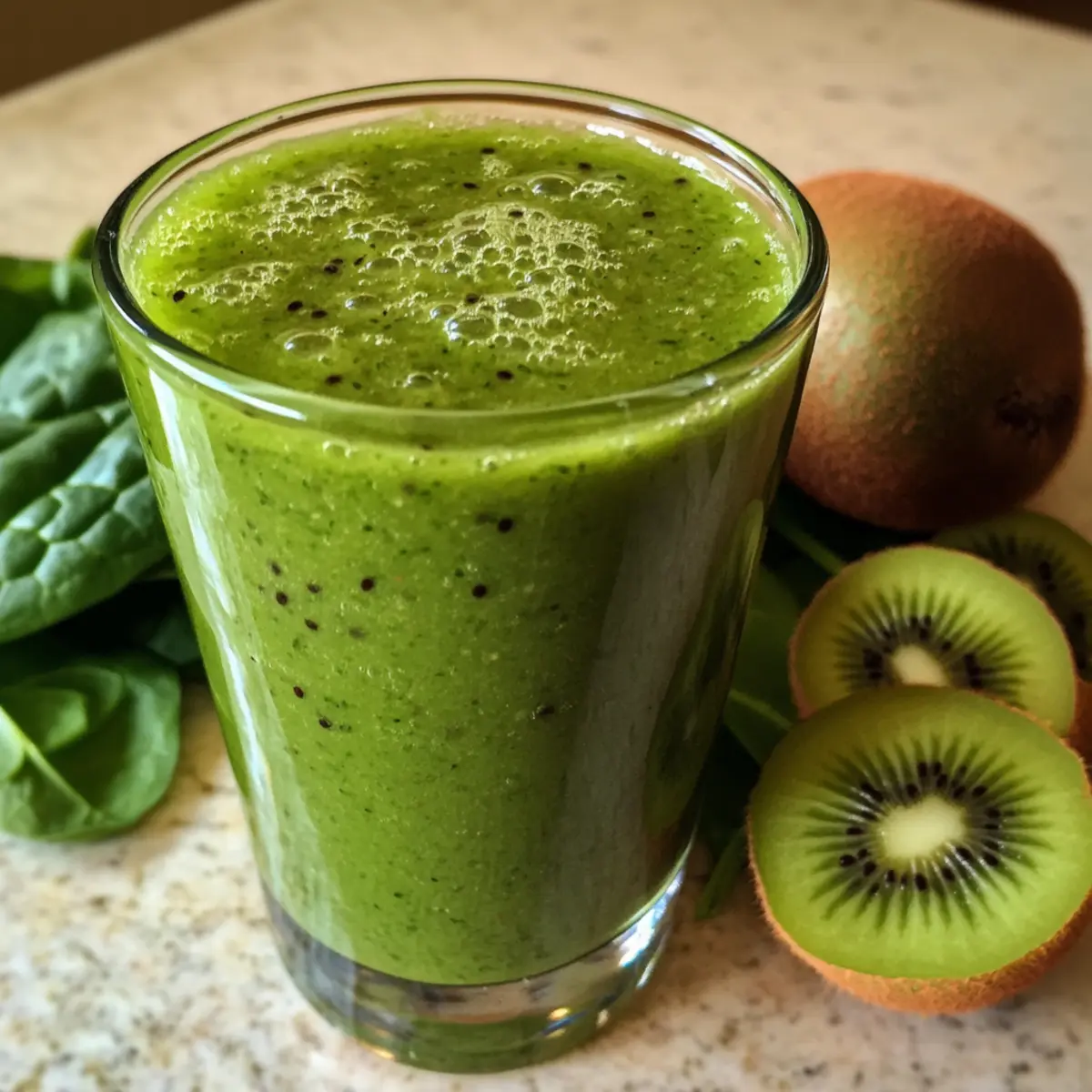 Spinach Kiwi Refresh Juice
