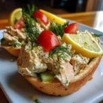 Lemon Dill Tuna Salad Boats recipe