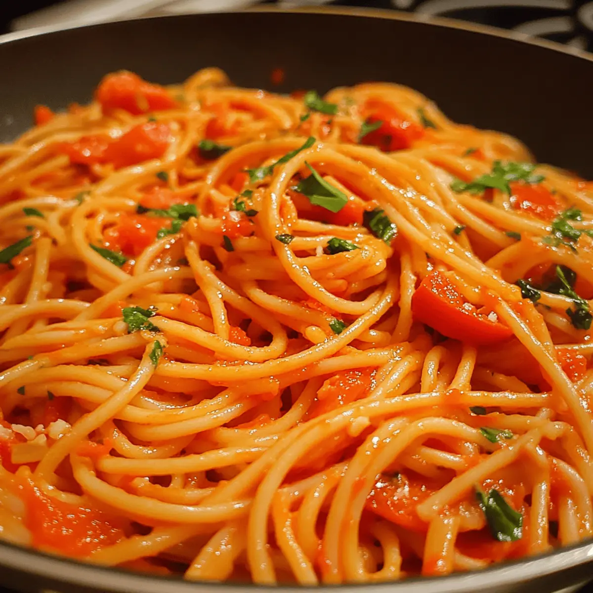 Roasted Red Pepper Pasta Toss