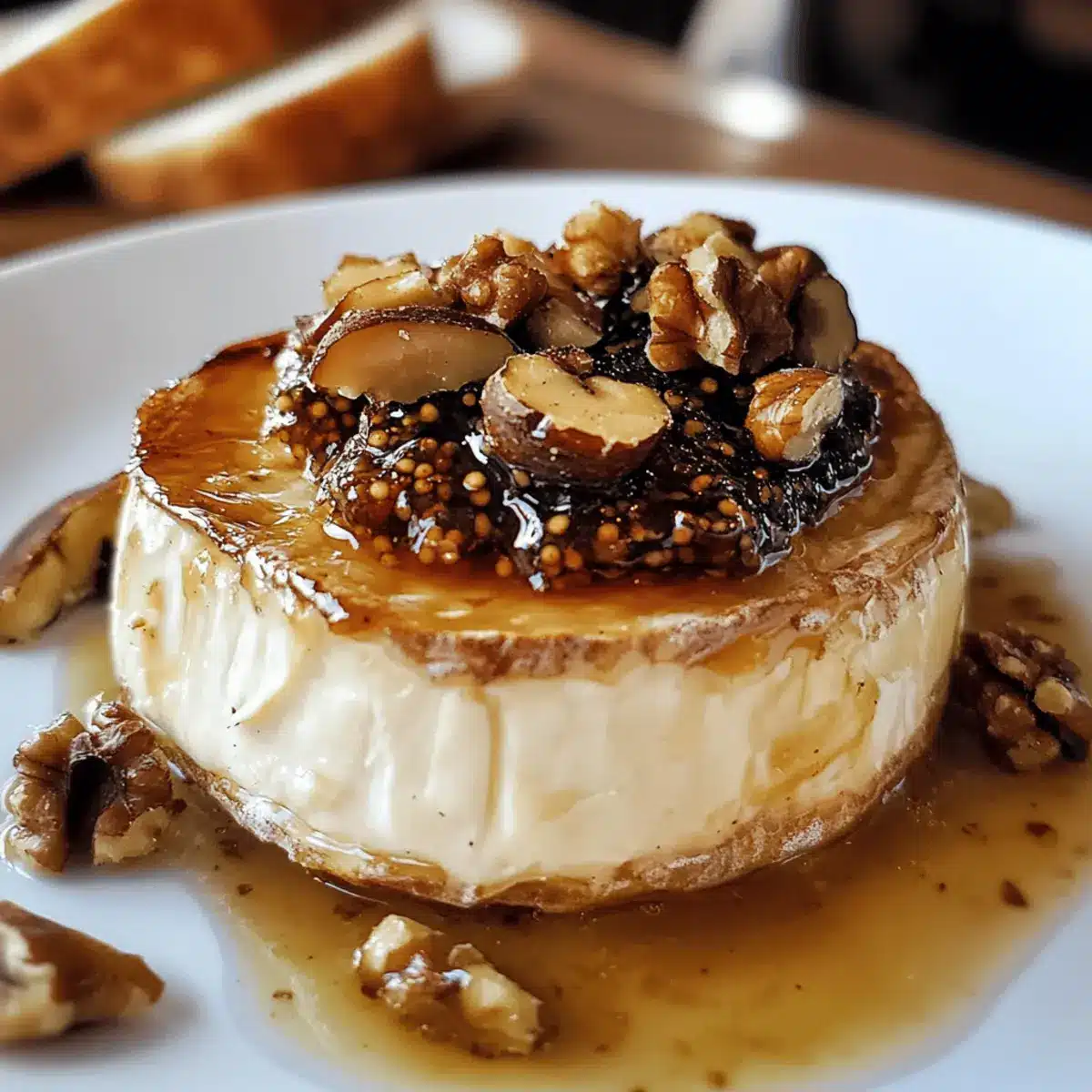 Baked Brie with Fig Jam and Walnuts