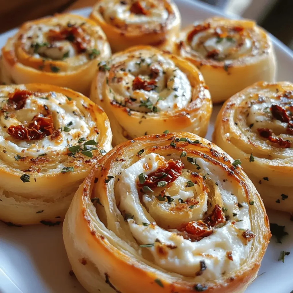 Goat Cheese and Sun-Dried Tomato Pinwheels