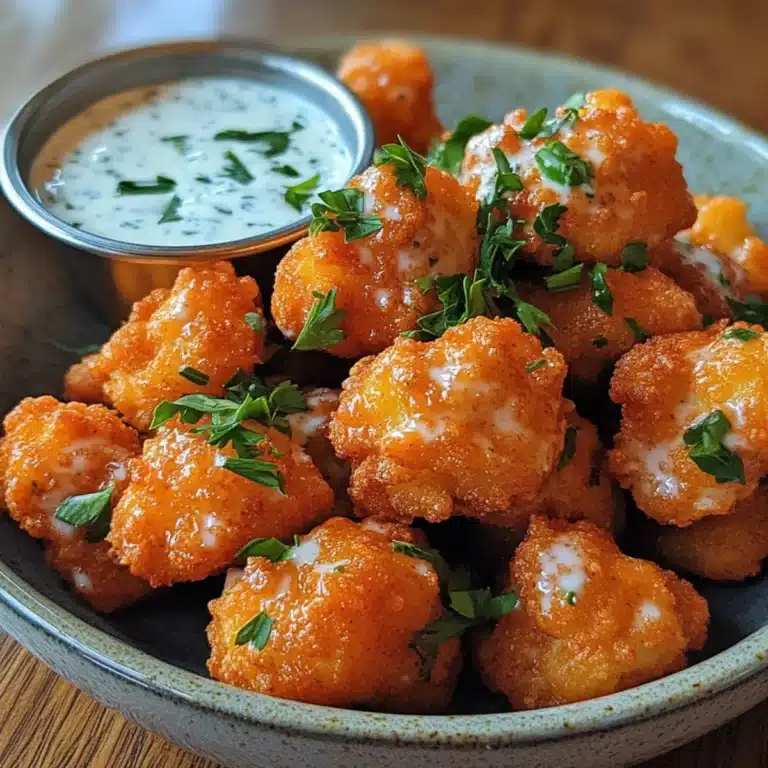 Buffalo Cauliflower Bites with Vegan Ranch