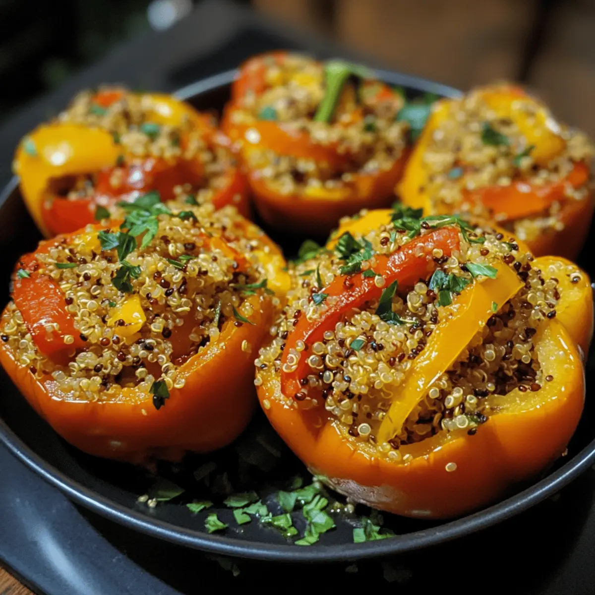 Mediterranean Quinoa Stuffed Peppers