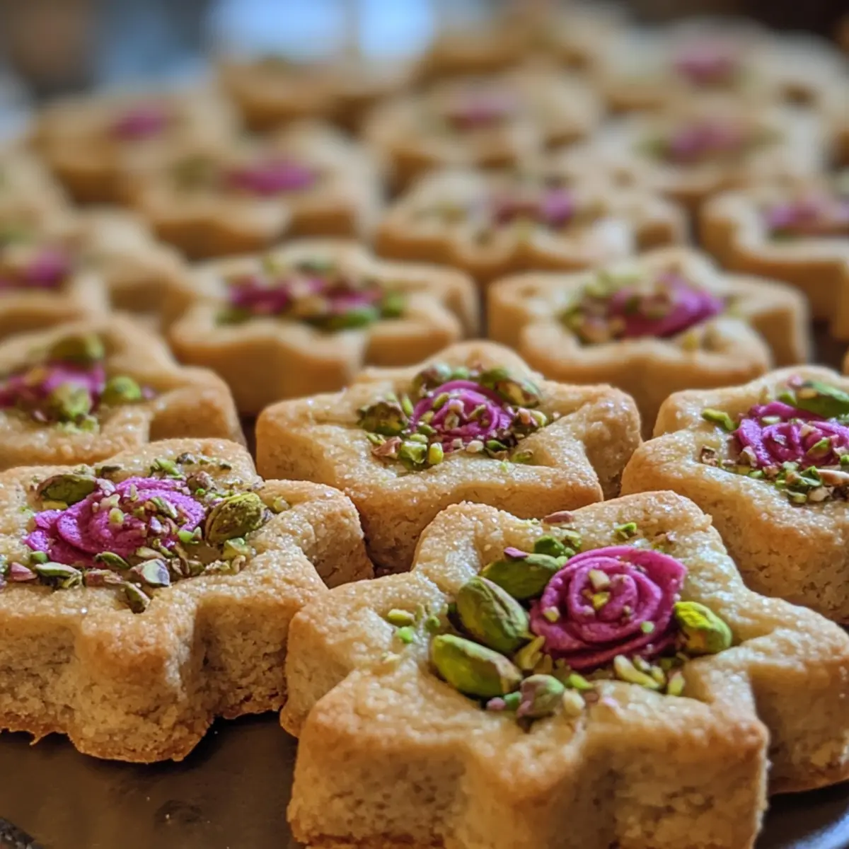 Pistachio Rose Shortbread