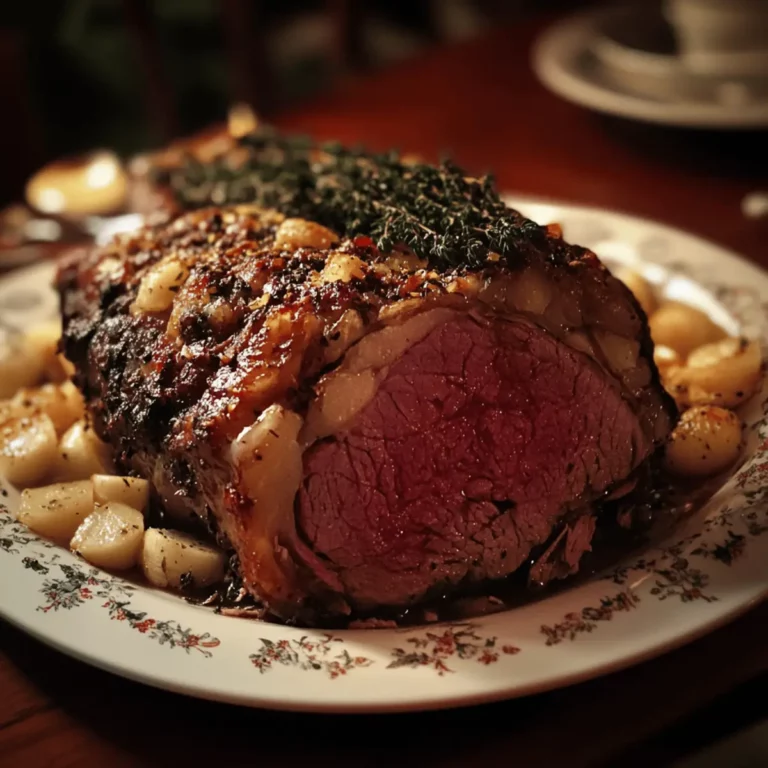 Holiday Prime Rib Roast with Thyme and Garlic