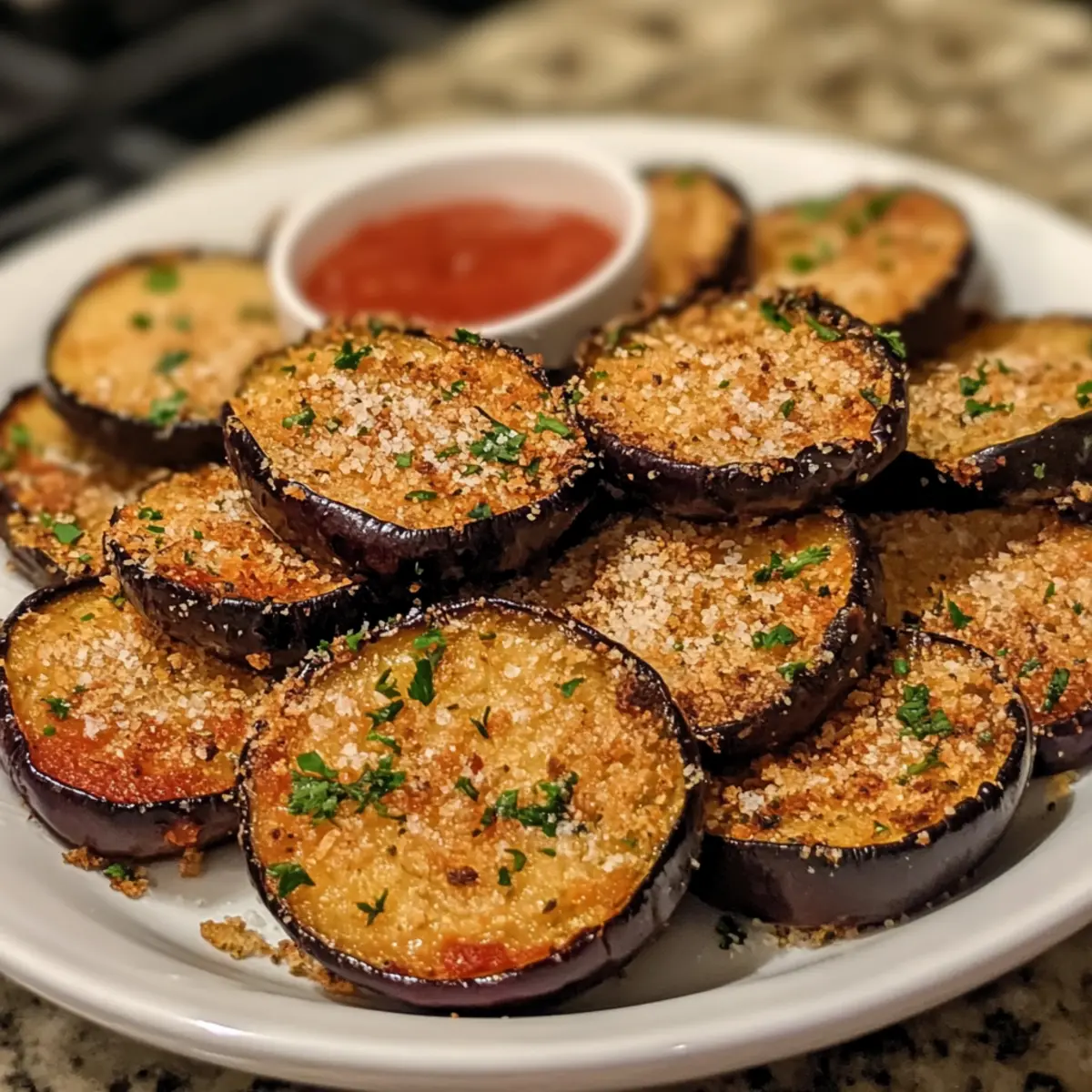 Air Fryer Crispy Eggplant Coins