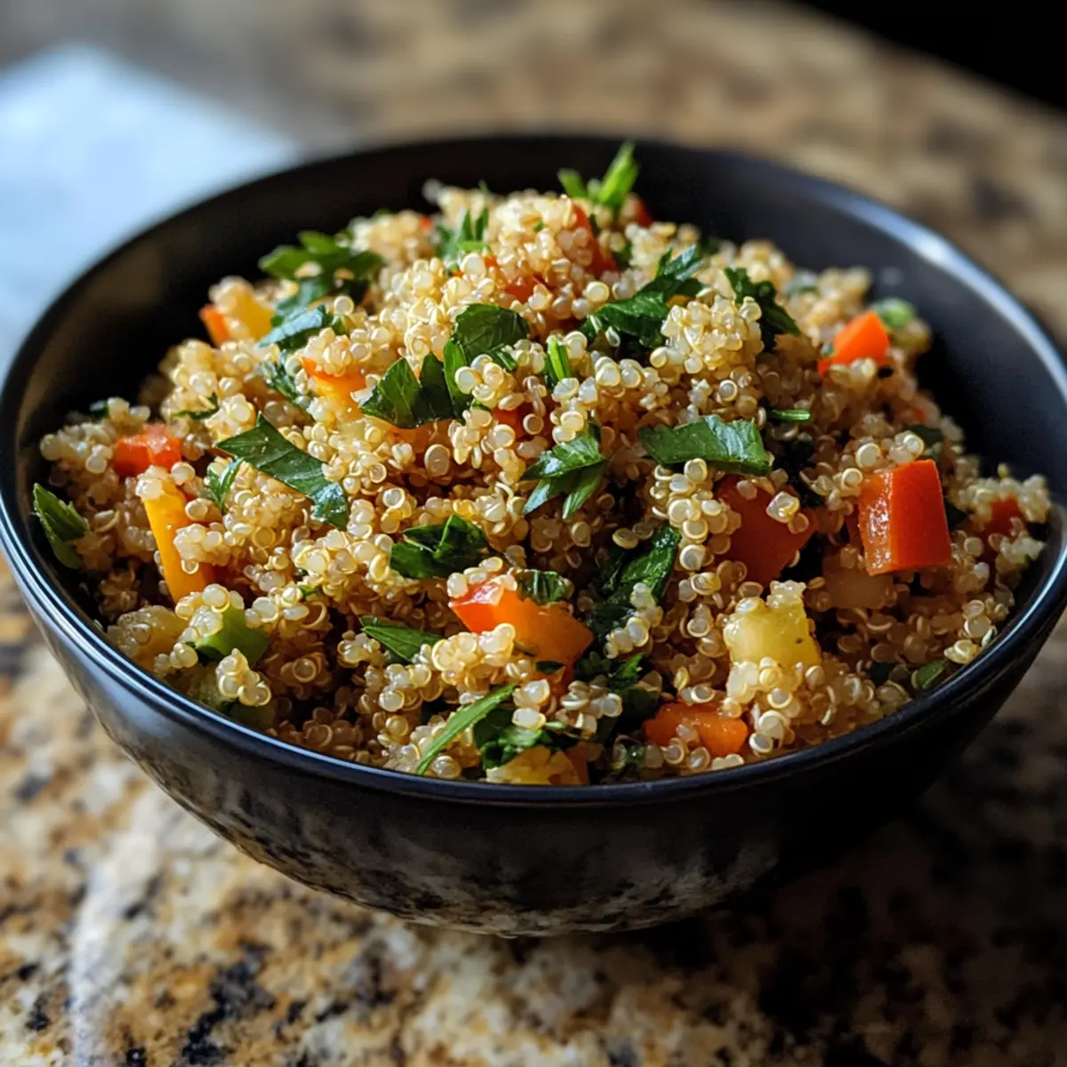 Simple Quinoa Pilaf with Herbs and Veggies