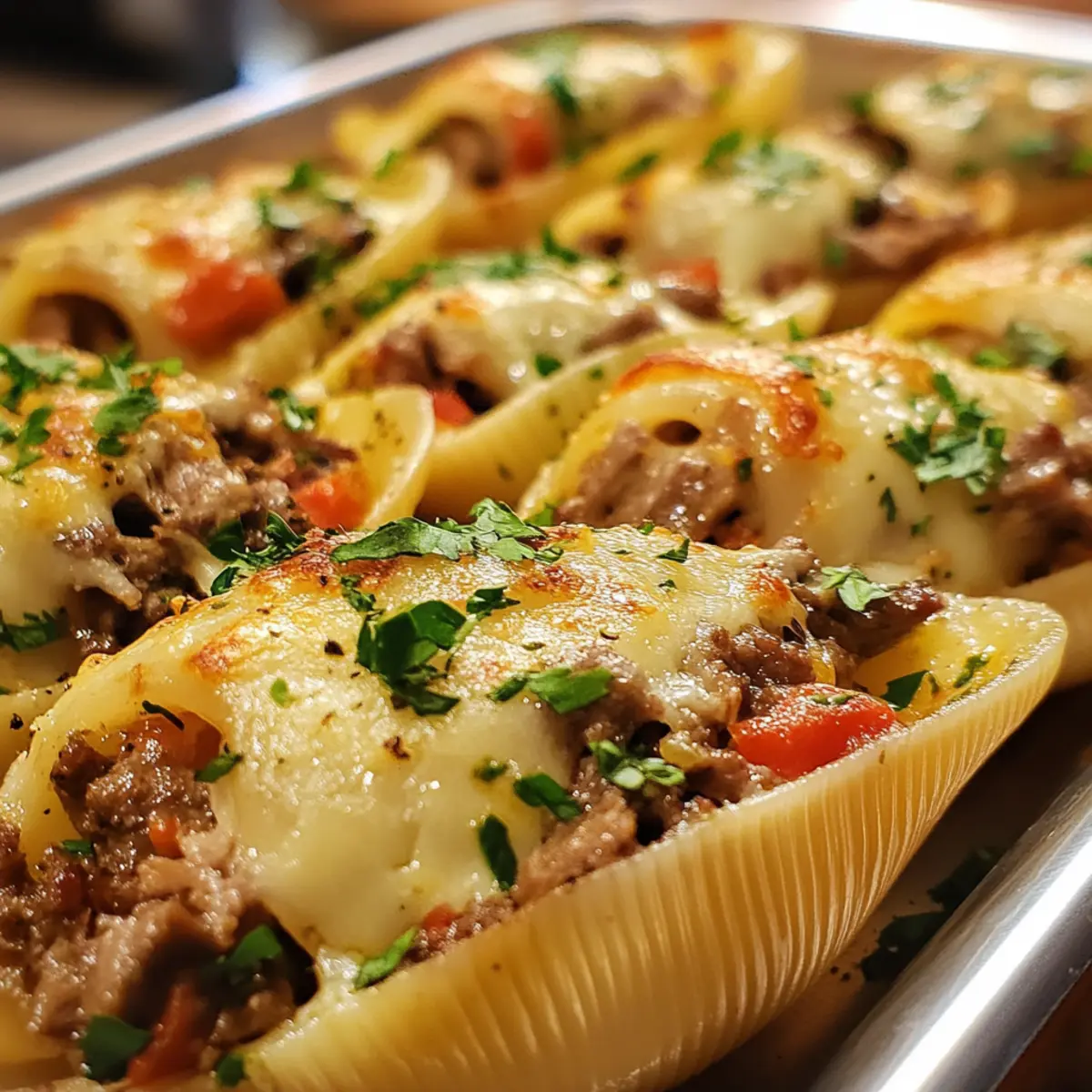 Philly Cheesesteak Stuffed Shells