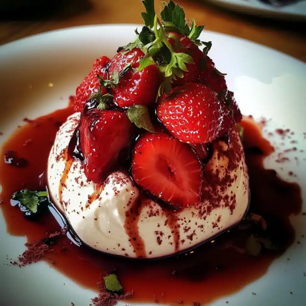 Ricotta-Mascarpone Mousse with Aged Balsamic Strawberries