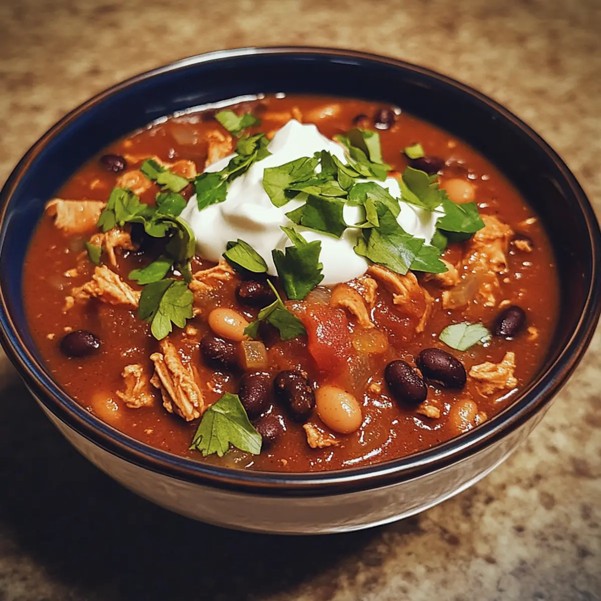 Slow Cooker Smoky Turkey Chili with Black Beans
