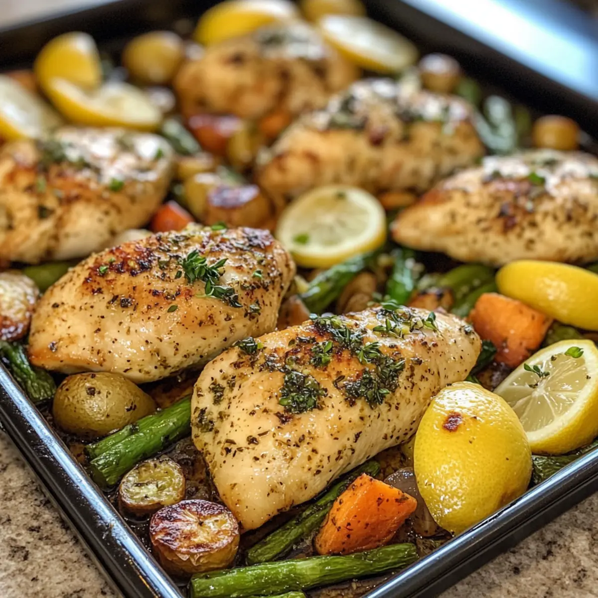 Sheet Pan Lemon Herb Chicken & Veggies recipe