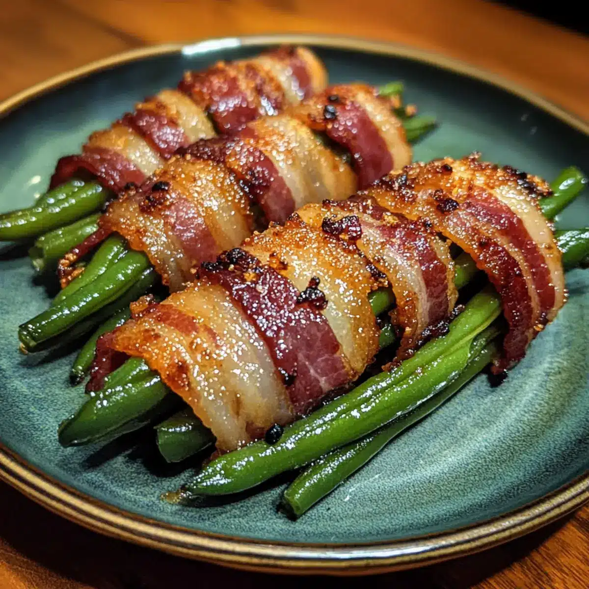 Brown Sugar Bacon Wrapped Green Beans