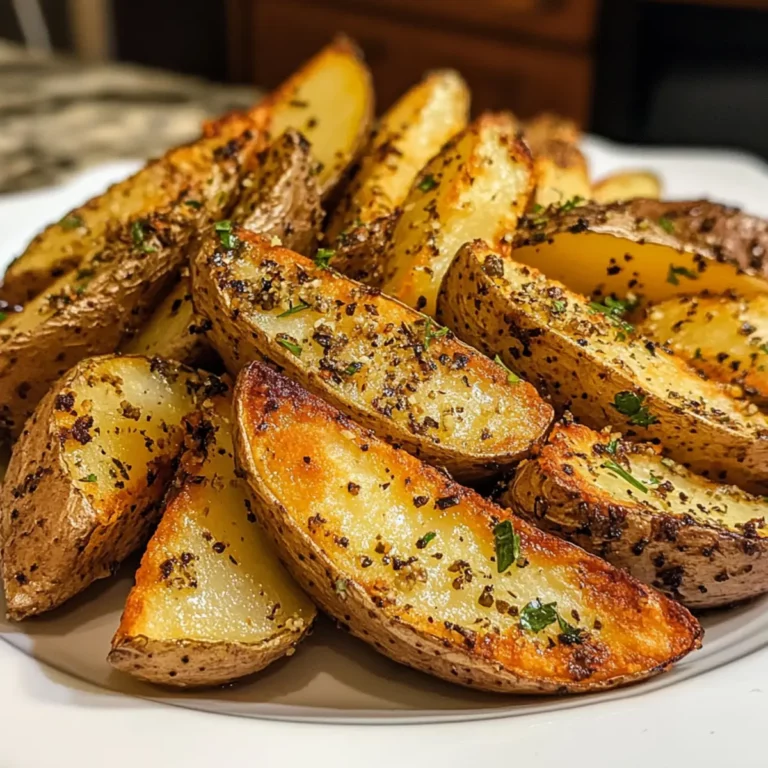 Air Fryer Garlic & Herb Potato Wedges recipe