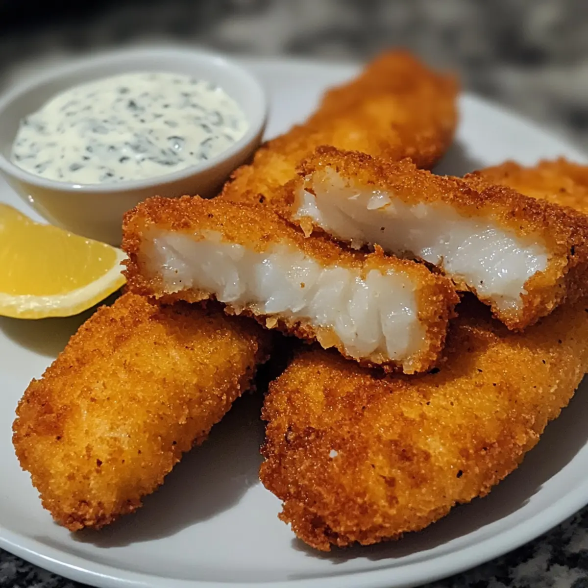 Homemade Fish Sticks with Tartar Sauce