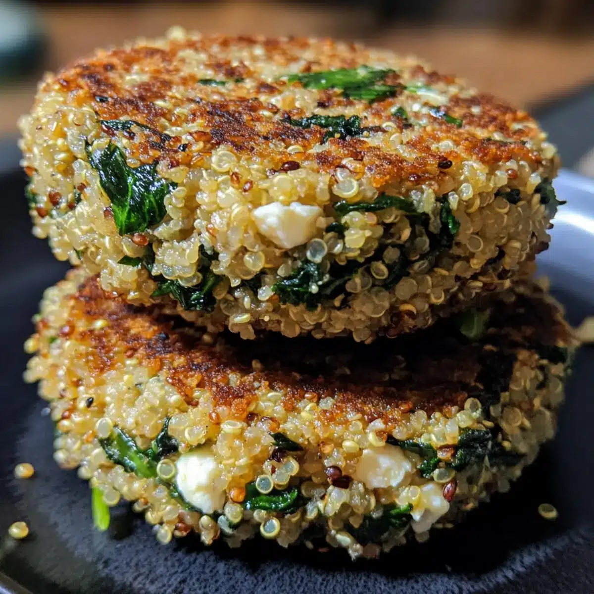 Freezer-Friendly Spinach & Feta Quinoa Patties