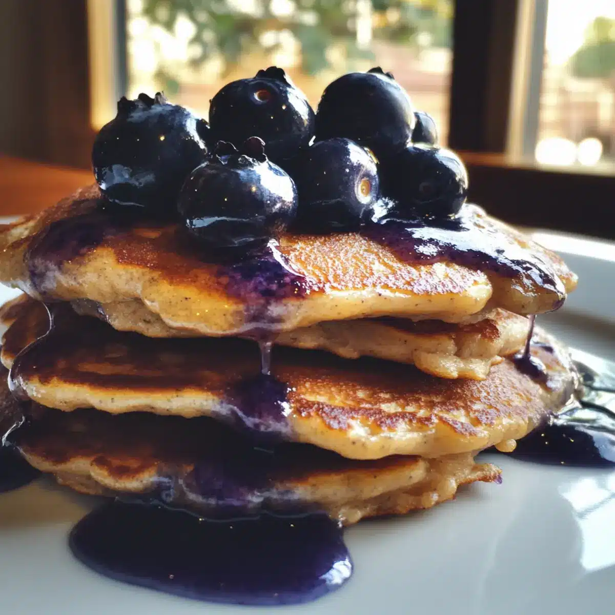 Whole Wheat Blueberry Ricotta Pancakes