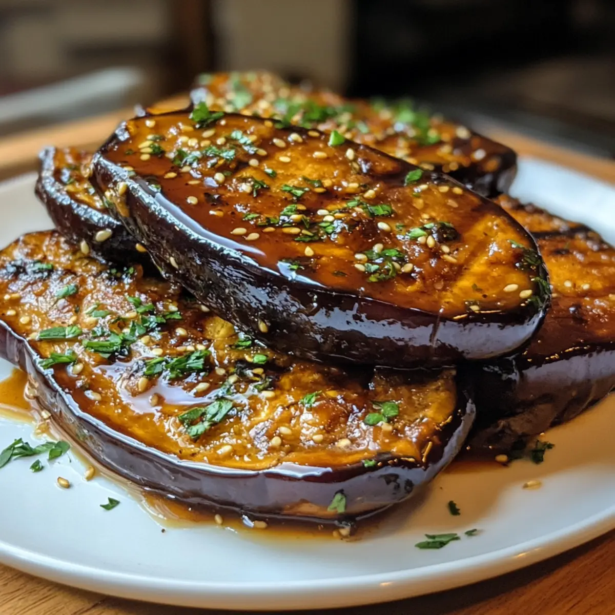Miso-Glazed Eggplant Steaks recipe
