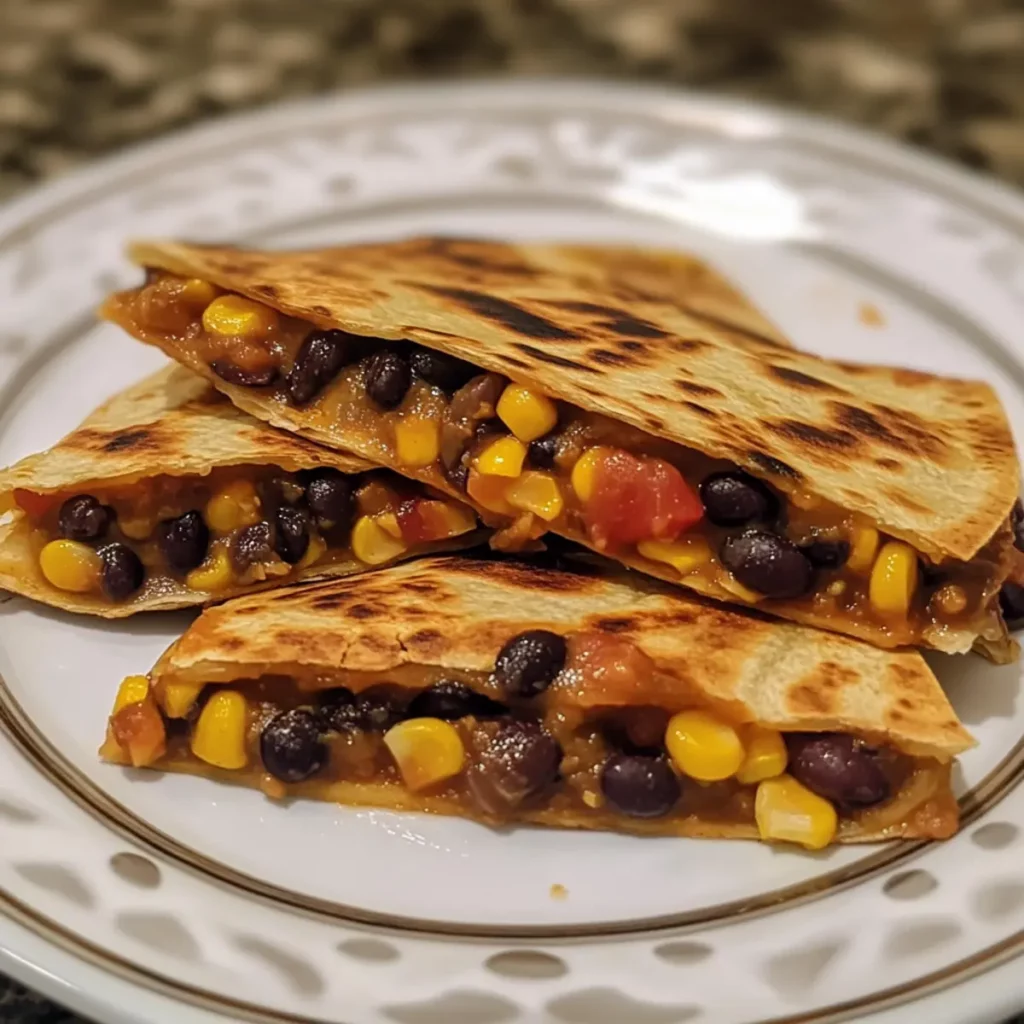 10-Minute Black Bean & Corn Quesadillas recipe