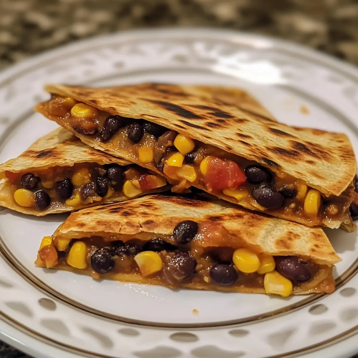 10-Minute Black Bean & Corn Quesadillas recipe