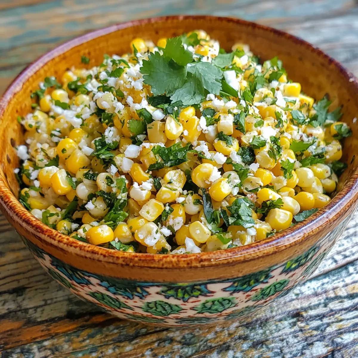 Cilantro Lime Mexican Street Corn Salad (Esquites) recipe