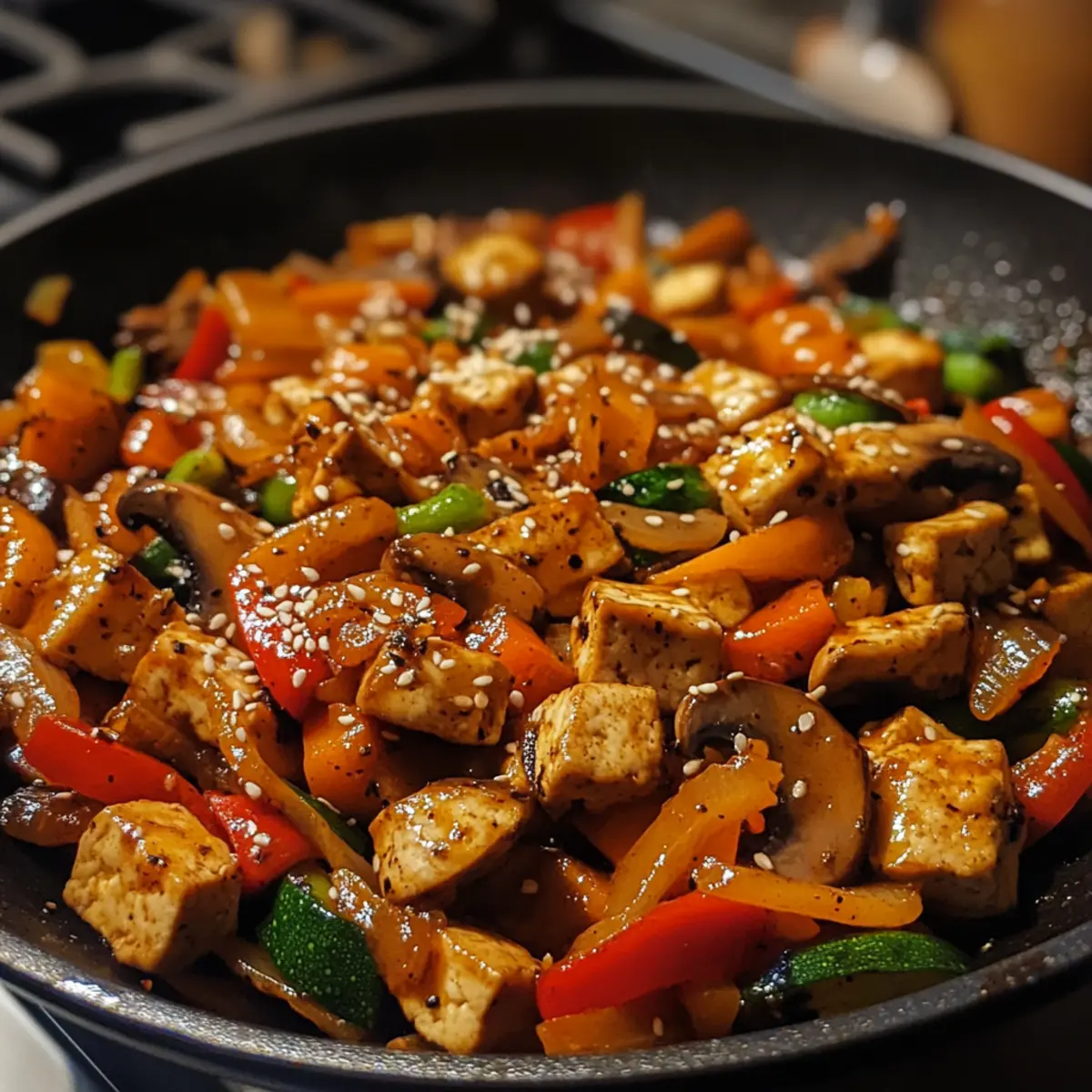 Easy Rainbow Vegetable Stir-Fry with Tofu